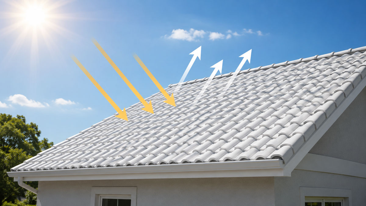 Heat reflecting of a roof in Australia