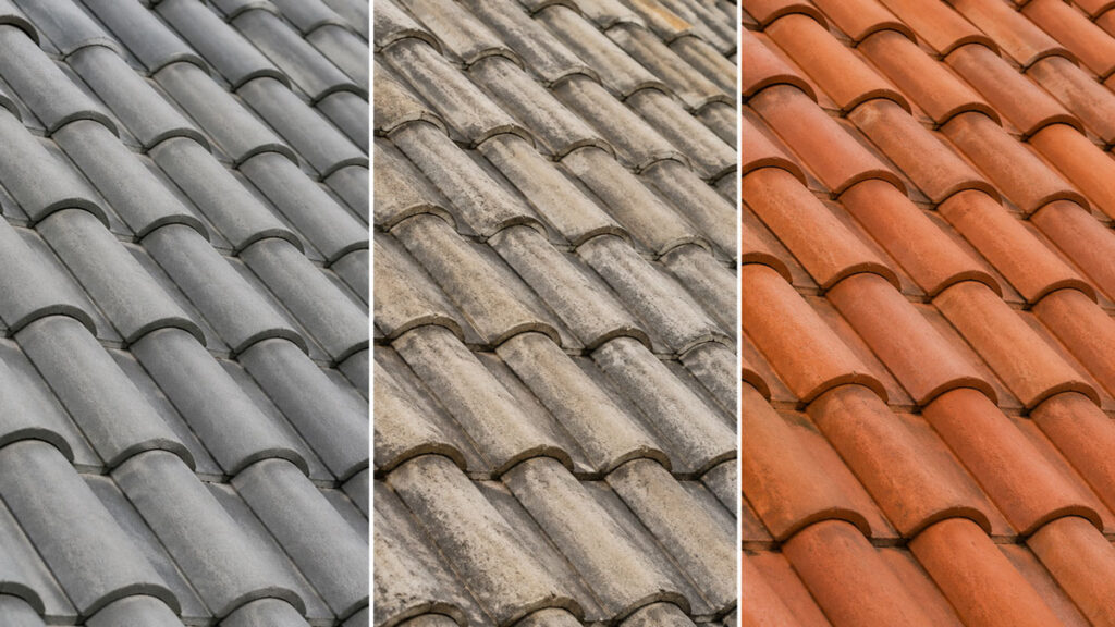 Australian Roof Tiles in 3 different colours